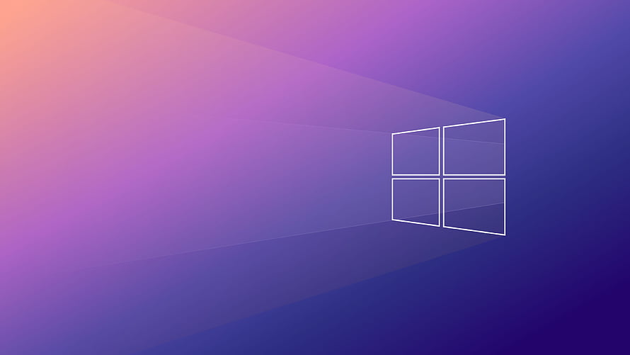 Windows 10 Minimalist Gradient Wallpaper with Purple and Blue Tones HD wallpaper