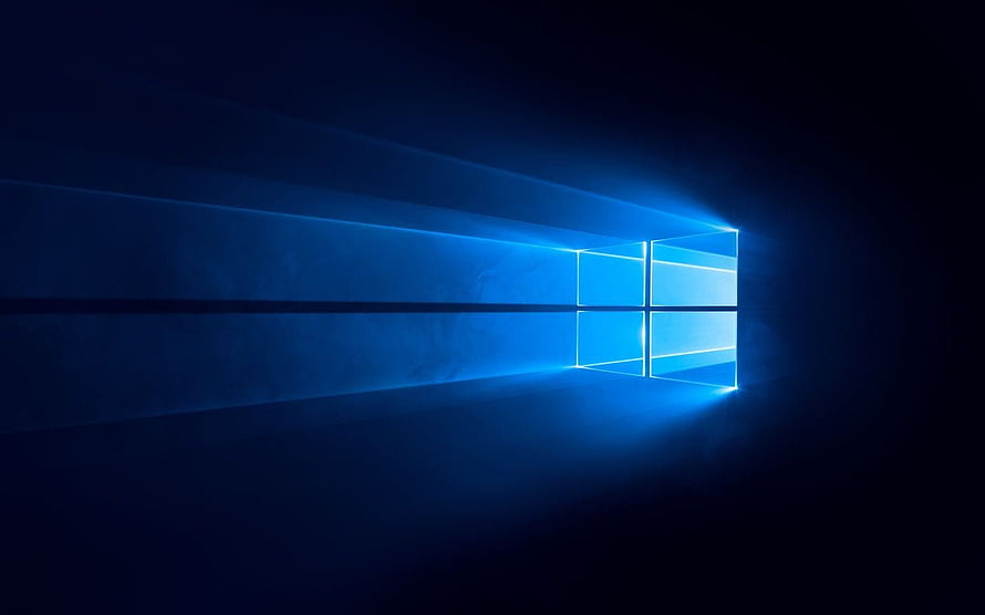 Windows 10 Default Dark Blue Abstract Window Logo Wallpaper HD wallpaper