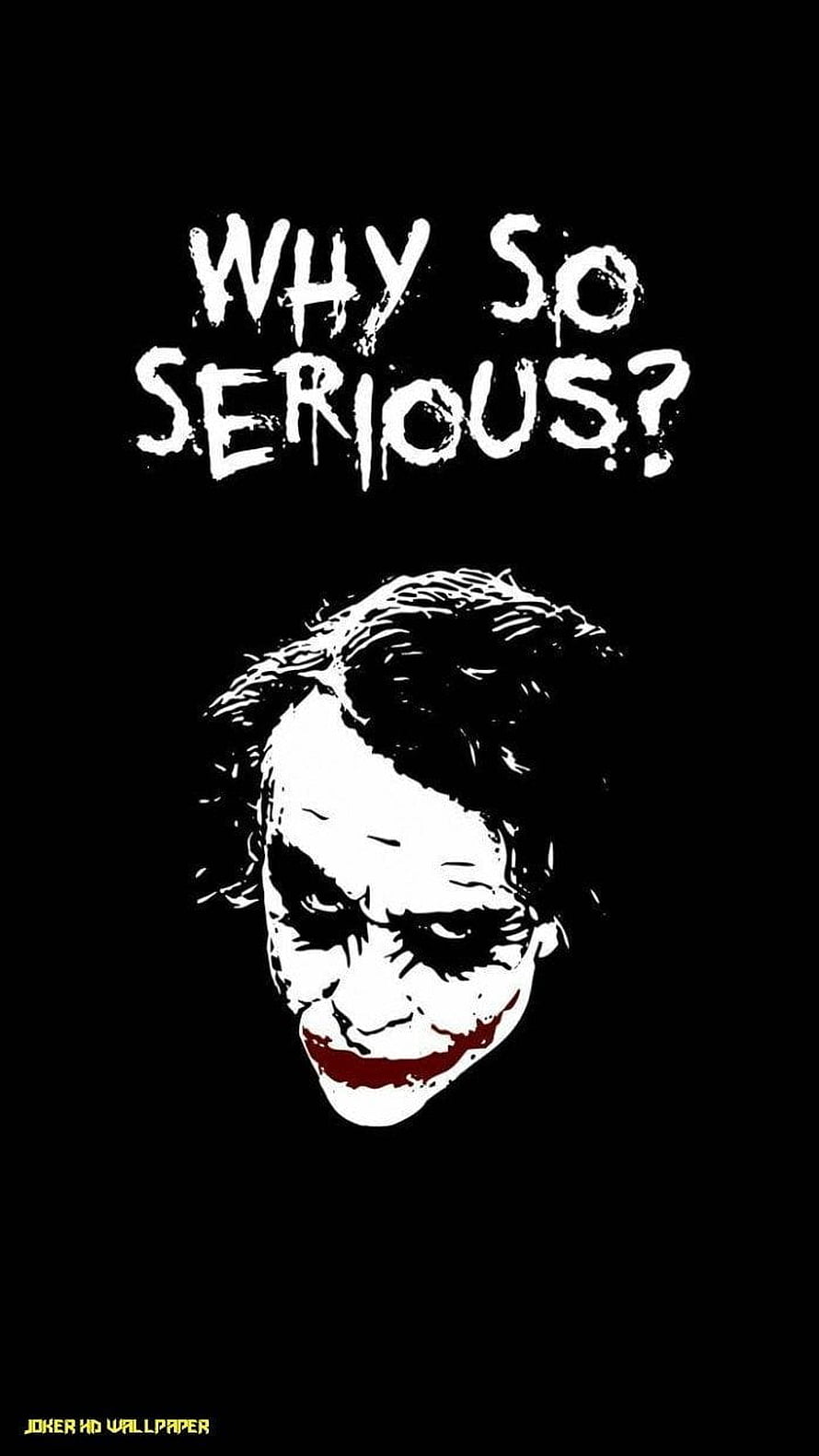 Joker Why So Serious High Contrast Black and White Portrait Art HD phone wallpaper