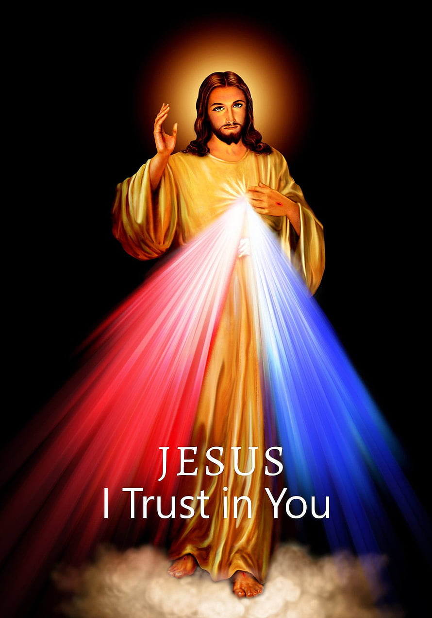 Sacred Jesus Divine Light Radiance with Sacred Heart and Halo on Clouds HD phone wallpaper