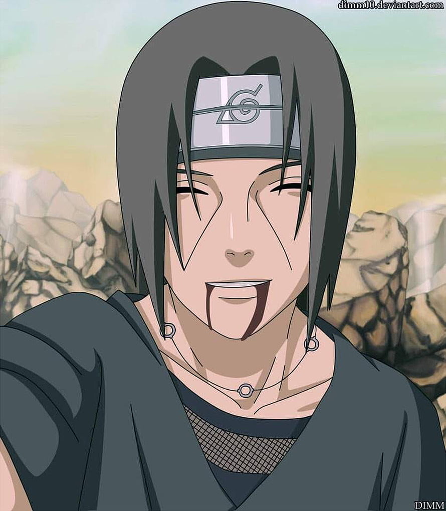 Itachi Uchiha Anime Portrait With Konoha Headband And Earring HD phone wallpaper