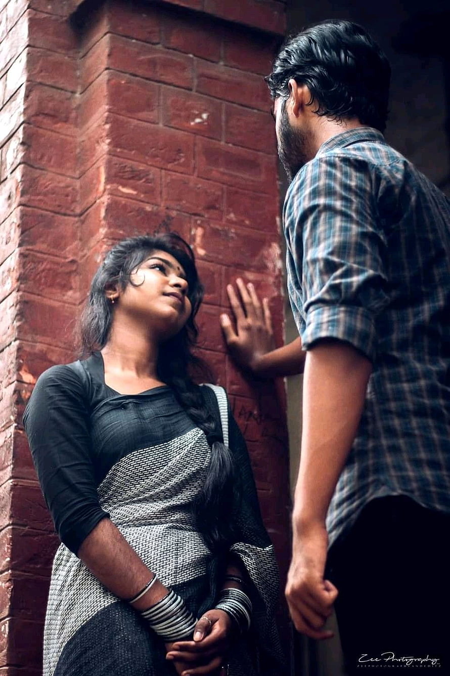 Emotional Bengali Couple Portrait Against Red Brick Wall HD phone wallpaper