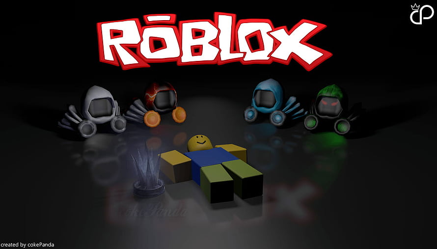 Roblox Guest 666 and Classic Avatar on Dark Reflective Stage HD wallpaper