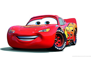 Lightning McQueen Red Race Car Character from Disney Pixar Cars Movie HD wallpaper