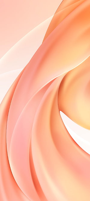 Soft Peach and Coral Abstract Flowing Waves Minimalist Phone Wallpaper HD phone wallpaper