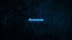 Lenovo Glowing Logo on Dark Textured Background HD wallpaper