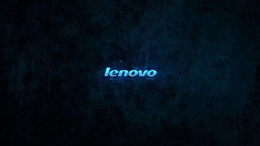 Lenovo Glowing Logo on Dark Textured Background HD wallpaper