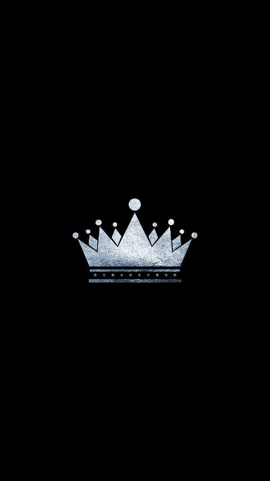 Minimalist Silver Crown Icon on Black Background for Profile Picture HD phone wallpaper