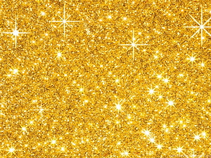 Golden Glitter Texture with Sparkling Starbursts and Shimmering Yellow Particles HD wallpaper