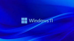 Windows 11 Default Blue Wave Abstract Desktop Background HD wallpaper