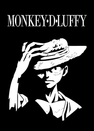Monkey D. Luffy High Contrast Portrait with Straw Hat and Scar HD phone wallpaper