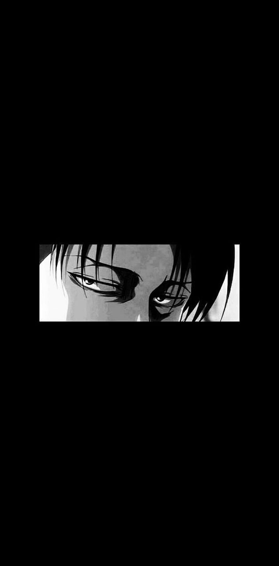 Levi Ackerman from Attack on Titan in a dark and somber black and white manga close-up HD phone wallpaper
