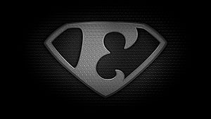 Metallic Superman S Logo Emblem on Dark Carbon Fiber Background HD wallpaper