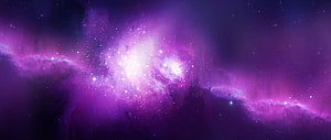 Vibrant Purple Nebula and Star Cluster in Deep Space HD wallpaper