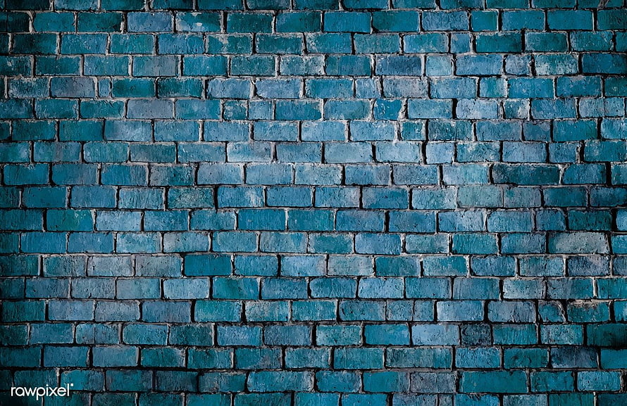Weathered Blue Brick Wall Texture with Distressed Surface and Industrial Character HD wallpaper