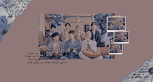 BTS Aesthetic Scrapbook Wallpaper With Polaroid Photos And Handwritten Notes HD wallpaper