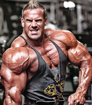 Jay Cutler Bodybuilder Flexing Muscles in Gym Tank Top HD phone wallpaper