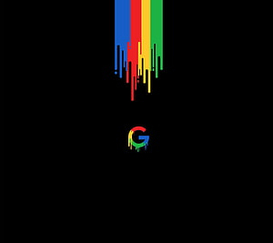 Google Logo with Dripping Paint Effect on Black Background HD wallpaper