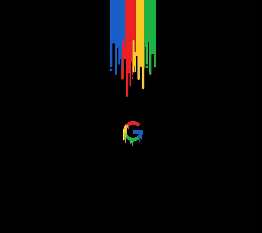 Google Logo with Dripping Paint Effect on Black Background HD wallpaper