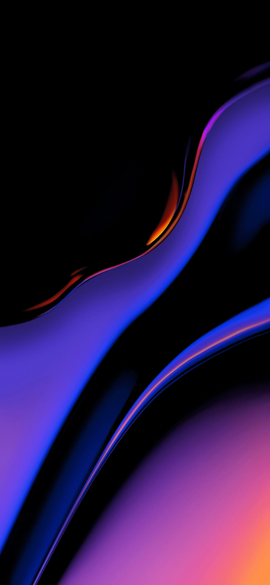 OnePlus 6T AMOLED Abstract Flowing Gradient Wallpaper HD phone wallpaper