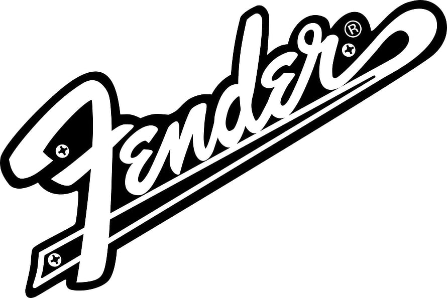 Fender Classic Script Logo in Black and White HD wallpaper