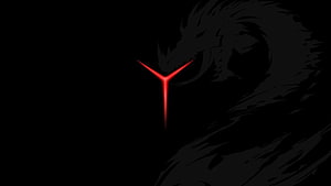 Lenovo Legion Gaming Logo with Red Y Symbol and Dark Dragon Silhouette HD wallpaper