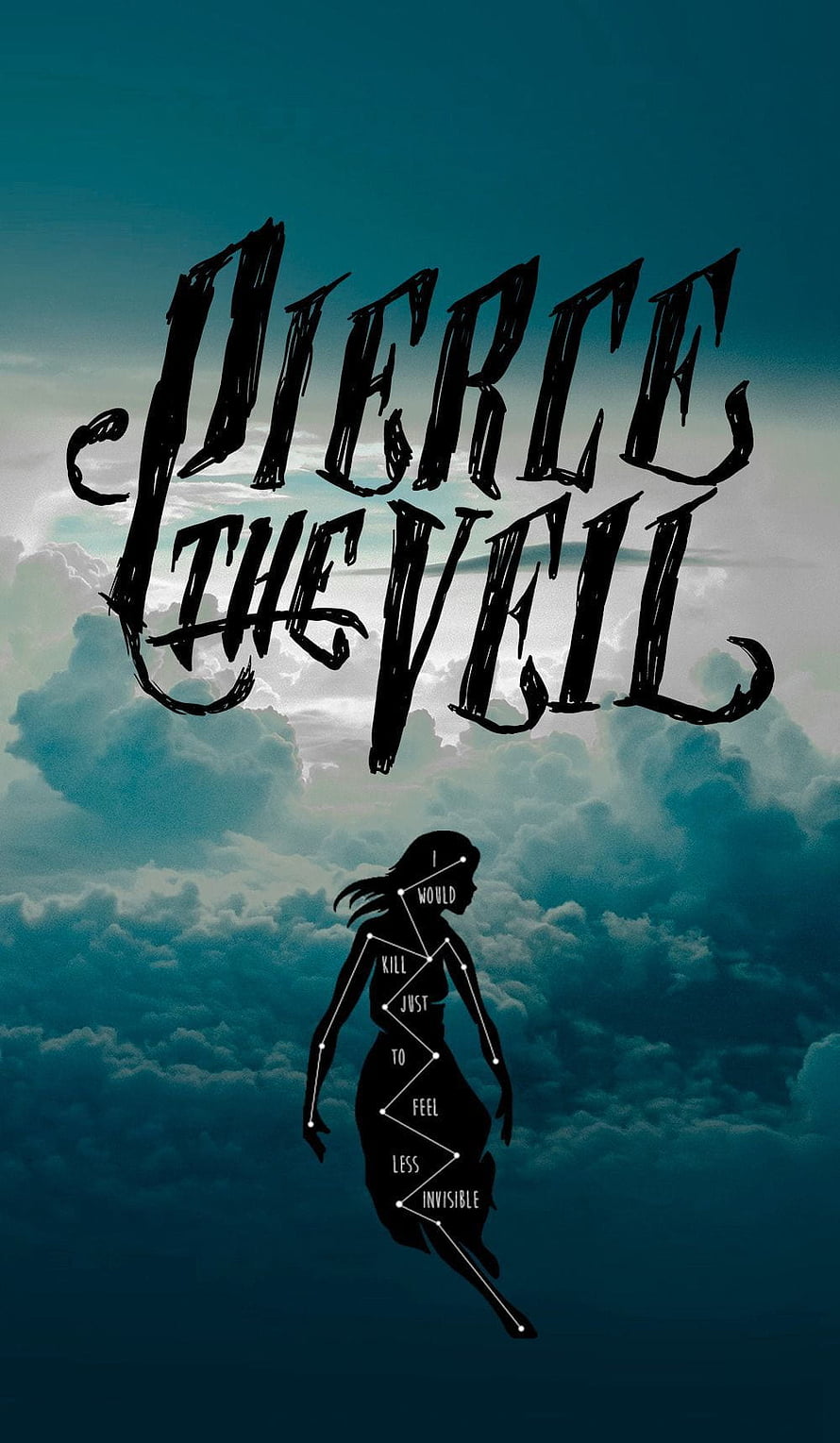 Pierce The Veil Constellation Artwork with Dramatic Cloudy Sky Background HD phone wallpaper