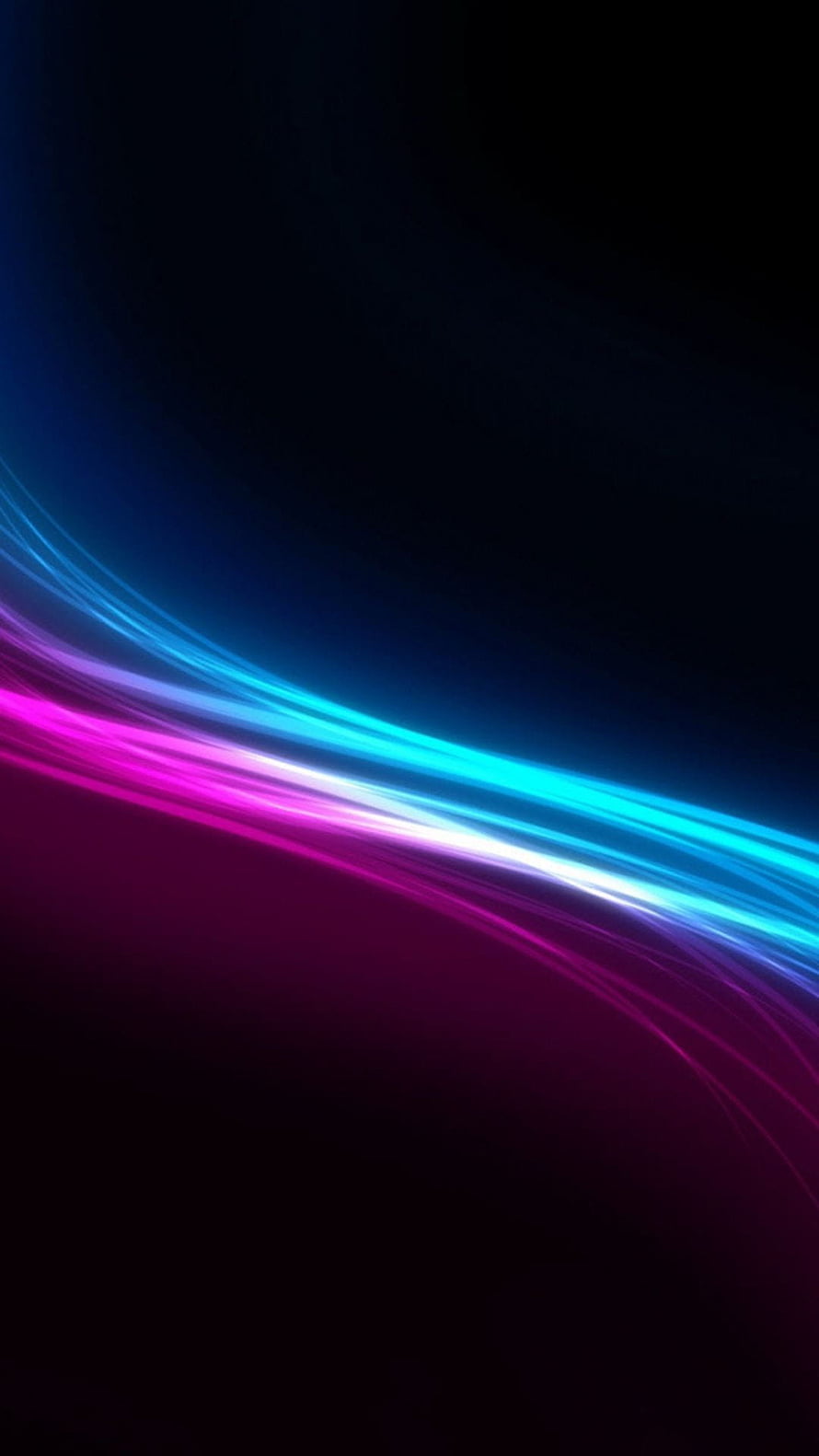 Abstract Neon Light Trails in Cyan and Magenta on Dark Background HD phone wallpaper