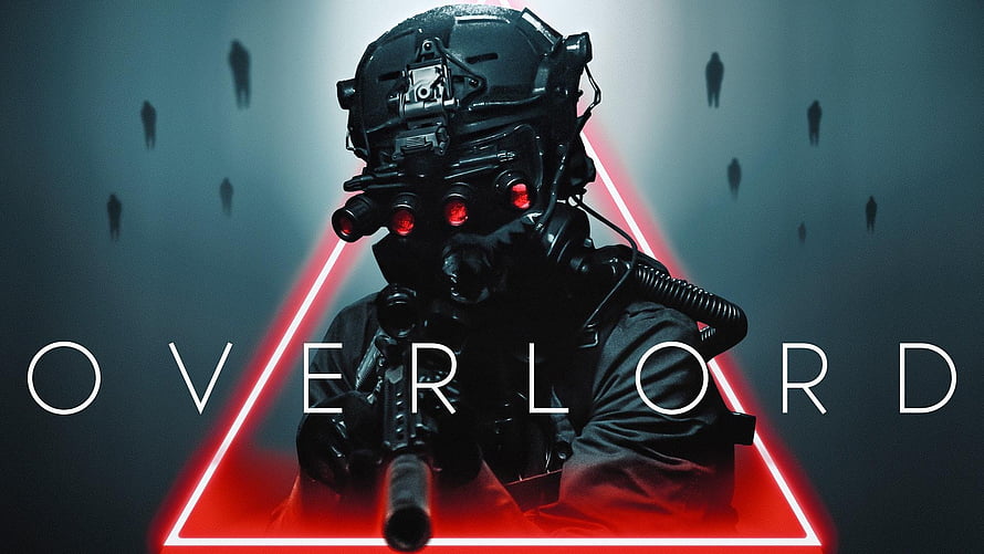 SCP Overlord Tactical Soldier with Red Visor and Neon Triangle HD wallpaper