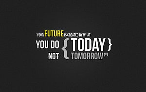 Minimalist Motivational Typography Quote on Dark Background HD wallpaper