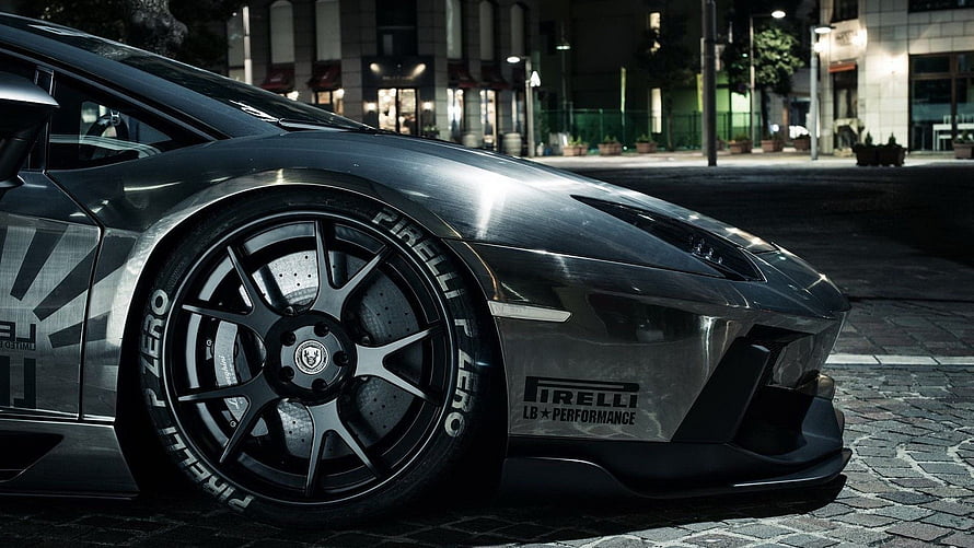 Lamborghini Aventador with Pirelli Tires and LB Performance Livery HD wallpaper