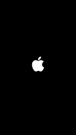 Minimalist Apple Logo on Black Background HD phone wallpaper