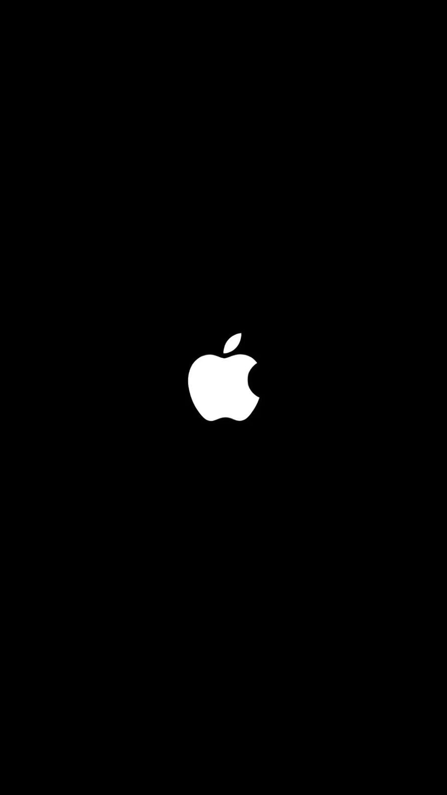 Minimalist Apple Logo on Black Background HD phone wallpaper