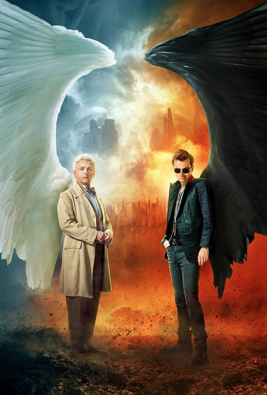 Good Omens Aziraphale and Crowley Angel and Demon Poster Art HD phone wallpaper