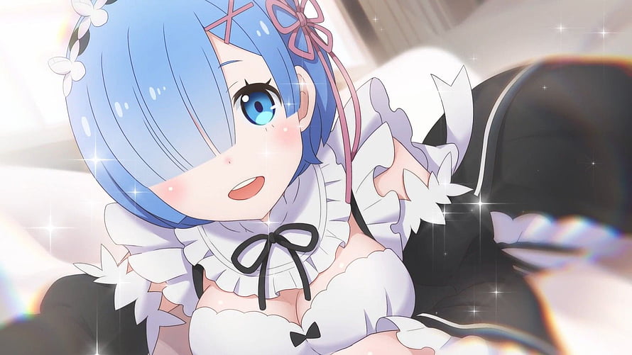 Rem in Maid Outfit from Re: Zero Anime Series HD wallpaper