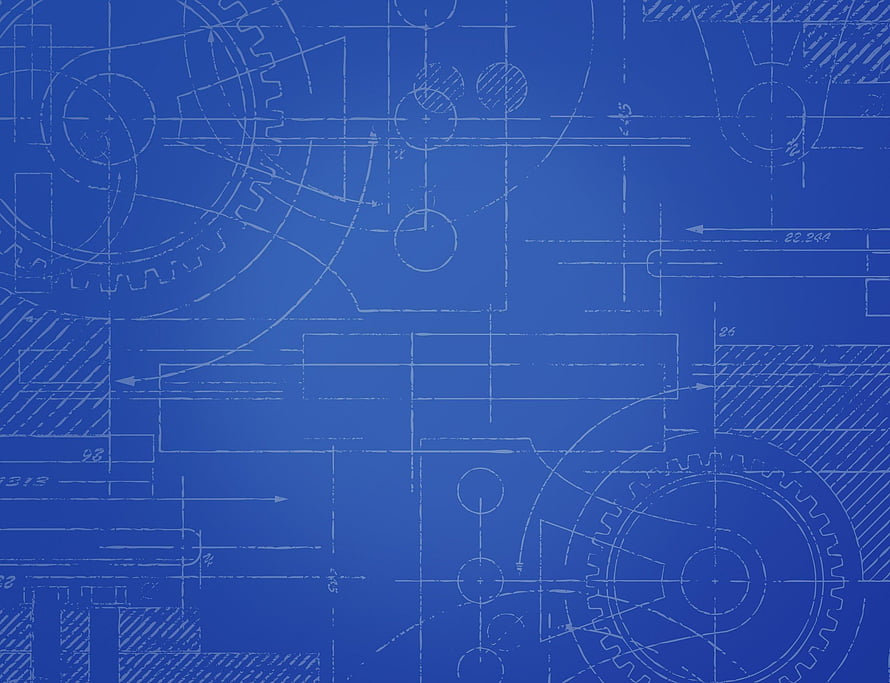 Classic Blue Technical Blueprint with Mechanical Gears and Engineering Schematics HD wallpaper