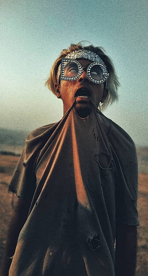 Mc Stan Portrait in Rhinestone Glasses and Bandana HD phone wallpaper