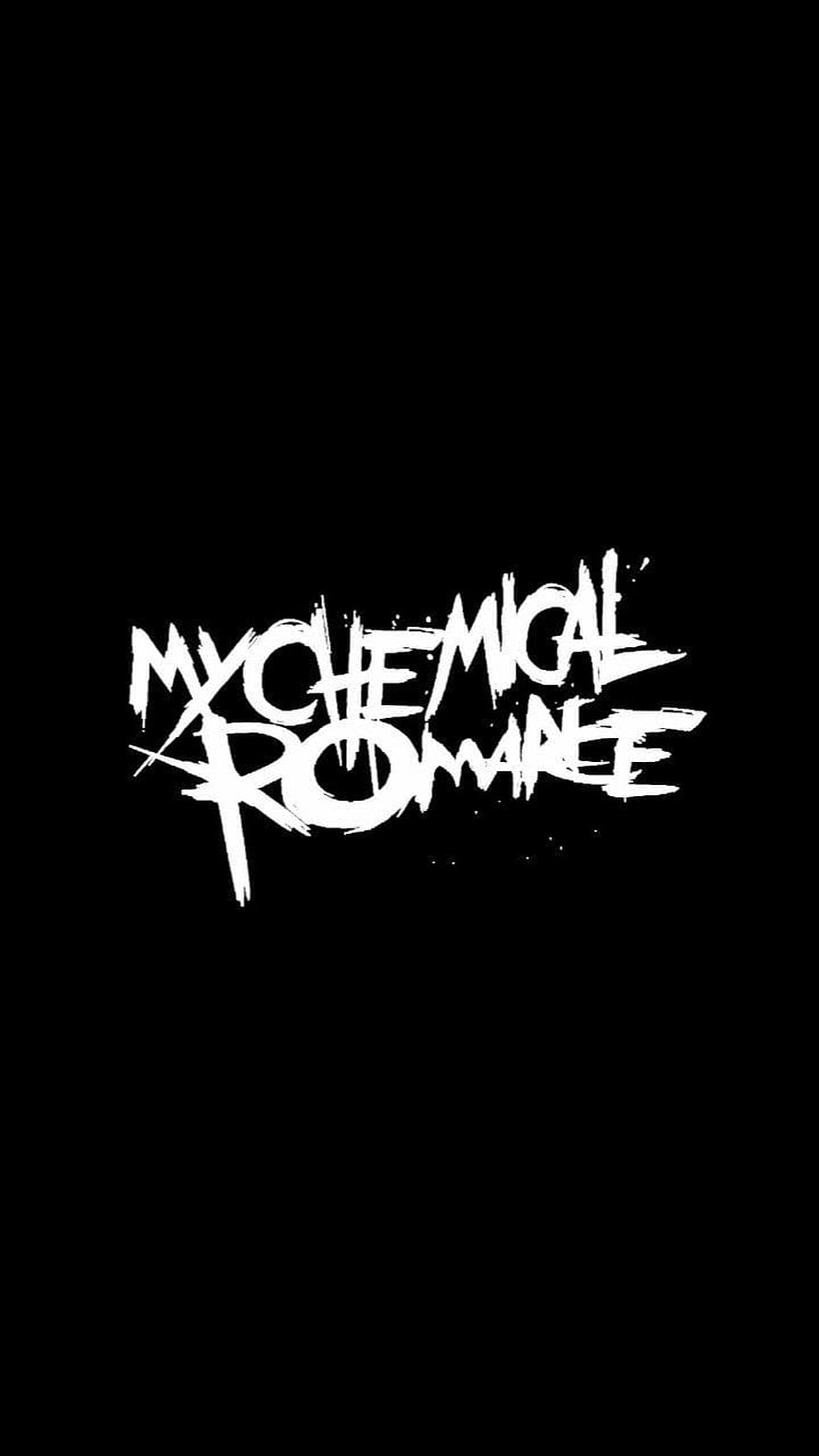 My Chemical Romance Grunge Typography Logo on Black Background HD phone wallpaper