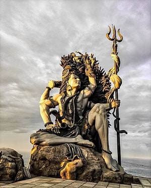 Maha Shiva Statue at Azhimala Shiva Temple Seaside HD phone wallpaper