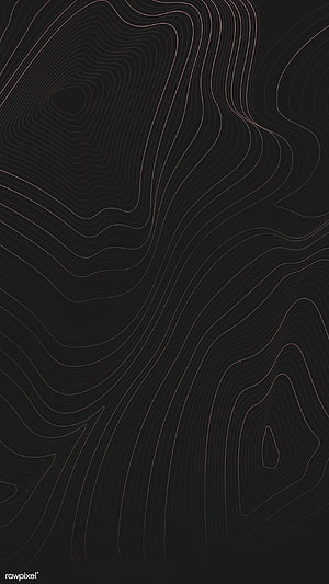 Dark Topographic Contour Line Abstract Background with Minimalist Wavy Patterns HD phone wallpaper