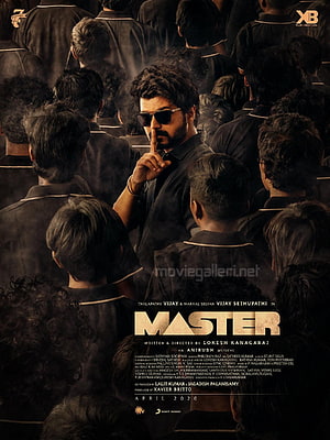Master Movie Poster Featuring Thalapathy Vijay in a Crowd HD phone wallpaper