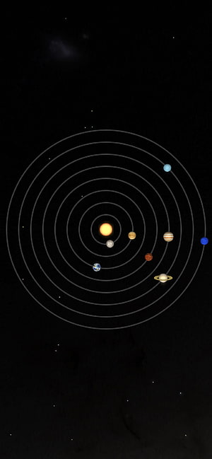 Solar System Planets Orbiting the Sun in Deep Space HD phone wallpaper