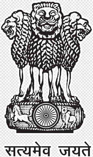 State Emblem of India featuring the Lion Capital of Ashoka and national motto in Devanagari script HD phone wallpaper