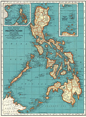 Vintage 1921 Rand McNally Map of the Philippine Islands and China Sea HD phone wallpaper