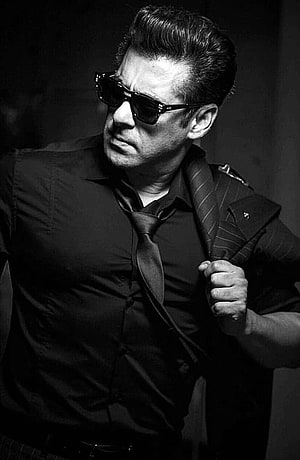 Salman Khan in Radhe: Black and White Portrait with Sunglasses and Suit, radhe salman khan, #Salman Khan HD phone wallpaper