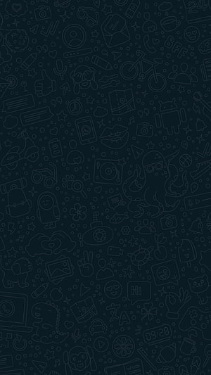 Dark Navy Doodle Pattern Wallpaper with Tech and Lifestyle Icons HD phone wallpaper