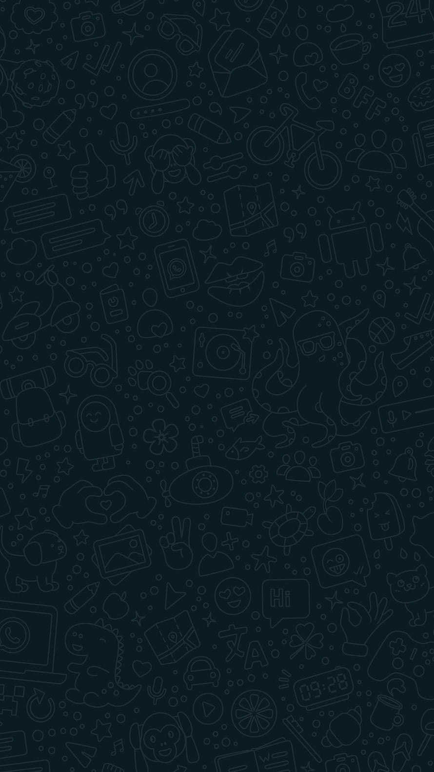 Dark Navy Doodle Pattern Wallpaper with Tech and Lifestyle Icons HD phone wallpaper