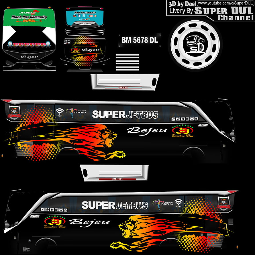 Super Jetbus Bejeu Fire Lion Bus Livery Design for Bussid Game HD phone wallpaper