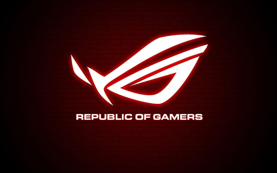 Asus Republic of Gamers Red Logo on Dark Background HD wallpaper