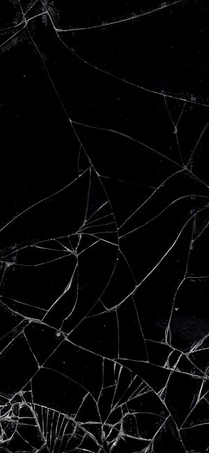 Shattered Glass Texture on Black Background with Intricate Fracture Patterns HD phone wallpaper